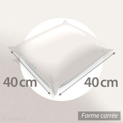 Oreiller 40x40 Cm Grizz'lit Flotex Fibre Creuse Polyester