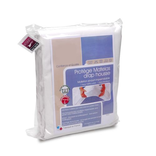 Protège Matelas Imperméable Antony 200x200 Cm Bonnet 40 Cm Coton
