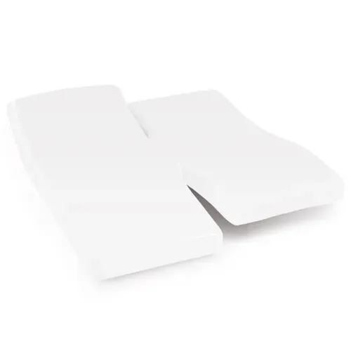 Protège-Matelas Molleton 100% Coton 200 G/m² Pour Lit Électrique 2x70x190 Cm – Bonnets 30 Cm, Fabriqué En France, Blanc Ultra Confort