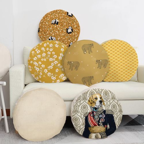 Coussin À Recouvrir Rond 40 Cm C Bullet Blanc Garnissage Polyester