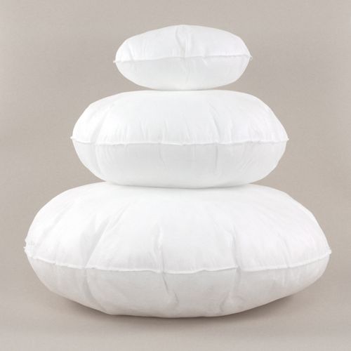 Coussin à Recouvrir Rond 45 Cm C Bullet Blanc Garnissage Polyester
