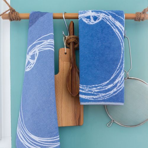 Set De Table Matelassé 35x50 Cm Coton Line Bleu