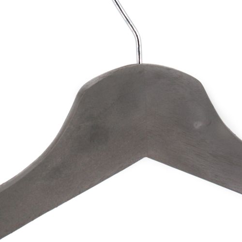 Lot De 3 Cintres En Bois Gris