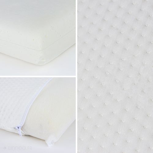 Traversin Plat 135x35 Cm Ascona Mousse à Mémoire De Forme Visco