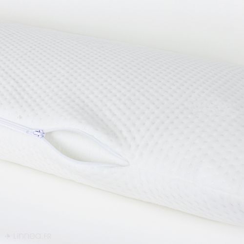 Traversin Plat 135x35 Cm Ascona Mousse à Mémoire De Forme Visco