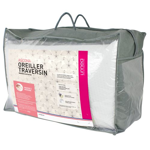 Traversin Plat 135x35 Cm Ascona Mousse à Mémoire De Forme Visco