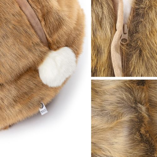 Pouf En Peluche Lièvre Brun Lewis Avec Remplissage