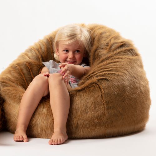 Pouf En Peluche Lièvre Brun Lewis Avec Remplissage