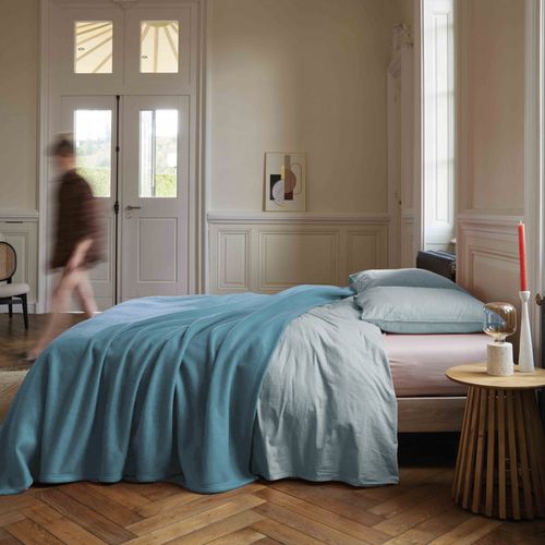 Couverture Polaire Housse De Rêve – 240x260 Cm – Bleu – 100% Polyester – 2 Personnes