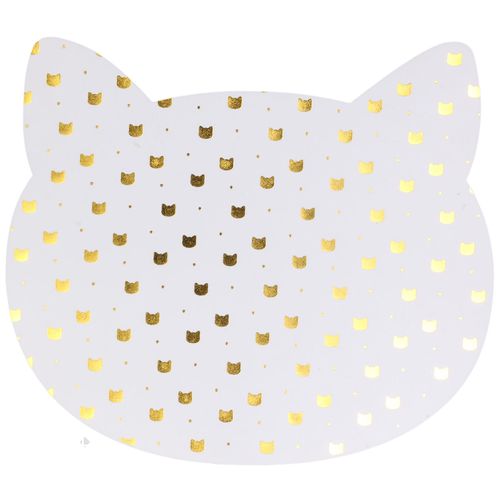 Lot De 2 Sets De Table Enfant Chat Doré