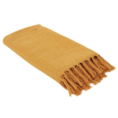 Jeté De Canapé 130x160 Cm Sofia Jaune Ocre