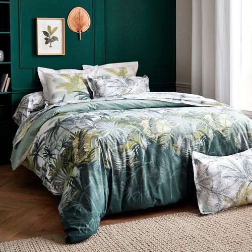 Housse De Couette 200x200 Cm Percale Coton Trinidad Mousson