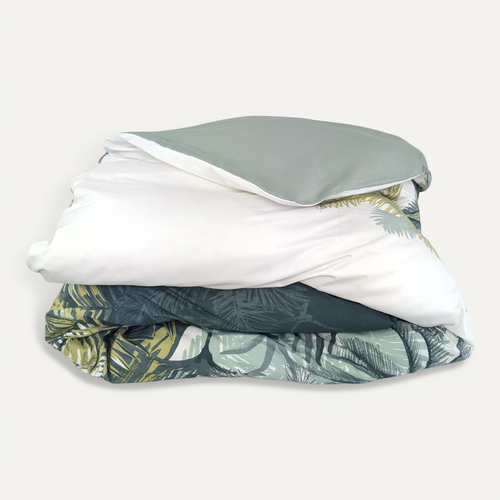 Housse De Couette 200x200 Cm Percale Coton Trinidad Mousson