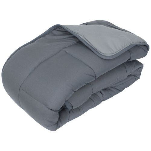 Couette Hiver 240x220 Cm Cocoon Bicolore Acier/argent Garnissage Fibre Polyester 400g/m2