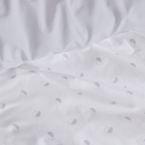 Housse De Couette 260x240 Cm Percale Coton Alex Gris Nuage