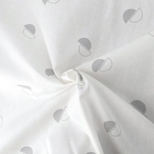Housse De Couette 260x240 Cm Percale Coton Alex Gris Nuage