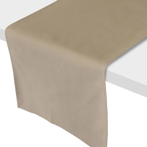 Chemin De Table 45x150 Cm Diabolo Marron Tourterelle Traitement Teflon