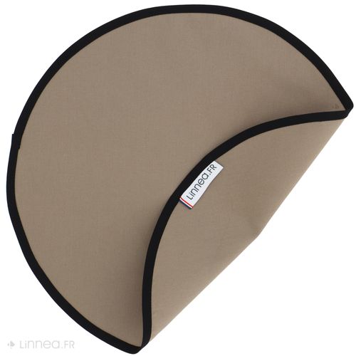 Lot De 2 Set De Table Rond 38 Cm Diabolo Marron Tourterelle Traitement Teflon