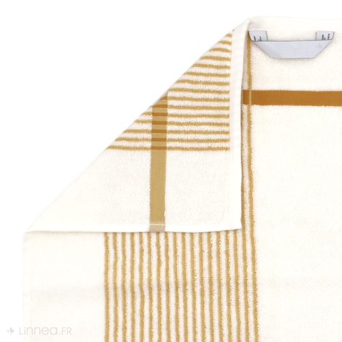 Lot De 2 Serviettes Invité 100% Coton 33x50 Cm - Jaune Miel, Grammage 500 G/m², Fabriqué Au Portugal - 7