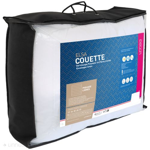 Couette 160x200 Cm 4 Saisons Elsa Garnissage Fibre Polyester 200+300 = 500g/m2