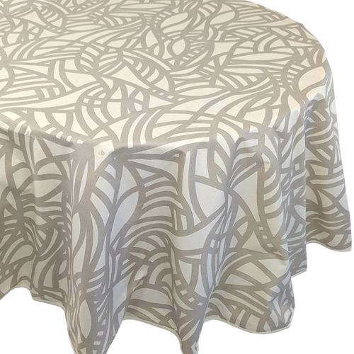 Nappe Ovale 170x240 Cm Bahia Gris Fusain Coton +