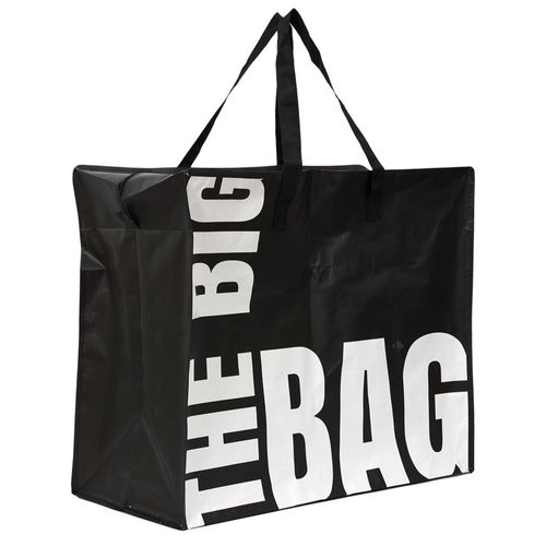 Sac Mutli Usage XXL 60x50x30 Cm Pili Noir "the Big Bag" À Zip 80l