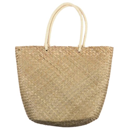 Sac De Plage Pop Playa Paille De Blé Tréssée Motif Bouche Sequins