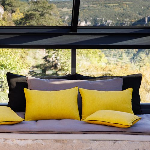 Housse De Coussin Prelude 30x50 Cm Lin Et Coton Lavés Jaune Curry