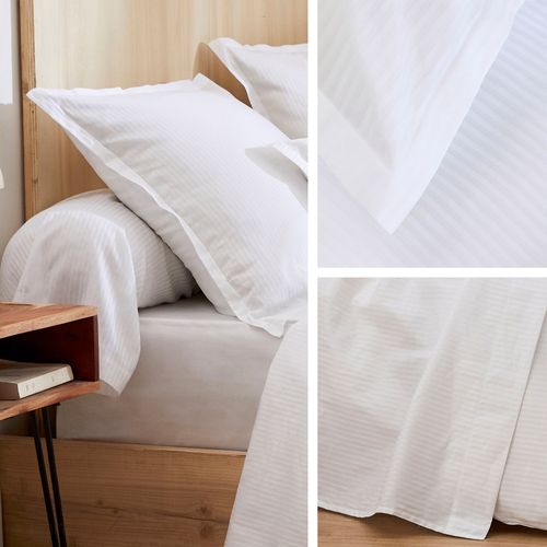 Taie D'oreiller 50x70 Cm En Satin De Coton Grand Hôtel Blanc