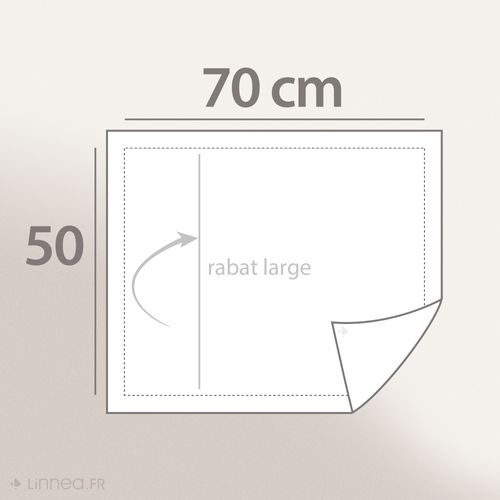 Taie D'oreiller 50x70 Cm En Satin De Coton Grand Hôtel Blanc