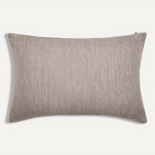 Housse De Coussin 40x60 Cm Collection Syracuse Tissu Oléfine Gris Lin