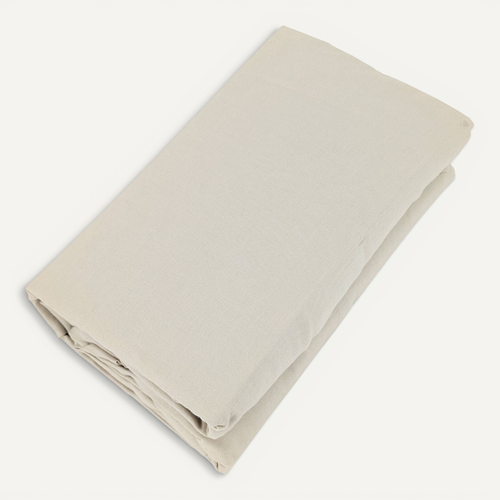 Drap Housse Palace Pur Coton Lavé 200x200 Cm Bonnet 35 Cm Uni Gris Lin