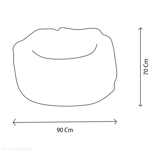 Pouf Medium Polyester Et Fausse Fourrure Collection Soft Animals Mouton Avec Garnissage