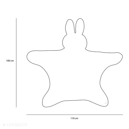 Déguisement En Peluche En Acrylique 100x110 Cm Lapin Miffy Blanc