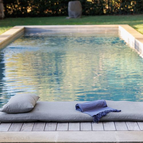 Housses De Coussin Extérieur 62x62 Cm Galia À Zip étanche Bleu Topaze