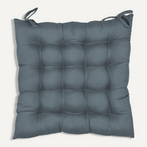 Lot De 2 Galettes De Chaise Deperlantes 40x40 Cm Antibes Gris
