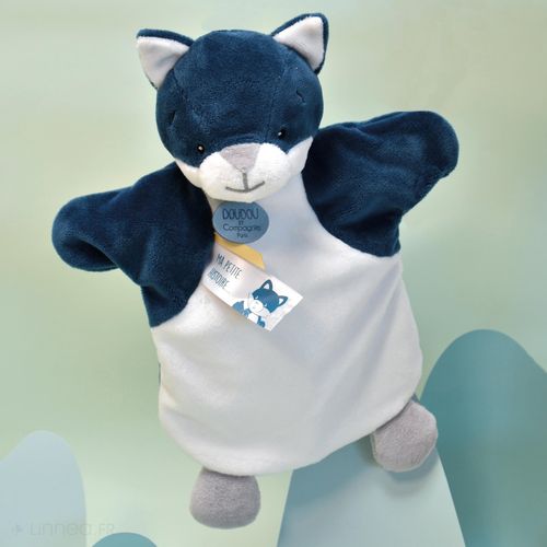 Doudou Marionnette 25 Cm Polyester Les Marionnettes Loup Blanc