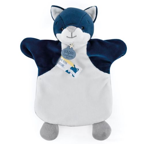 Doudou Marionnette 25 Cm Polyester Les Marionnettes Loup Blanc