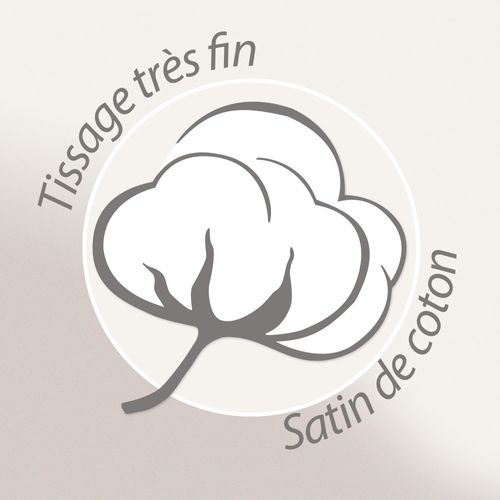 Drap Plat 270x300 Cm Satin Concerto à Carreaux Blanc Neige