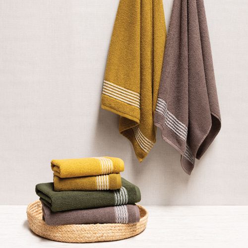 Rond De Serviette Brodé Lin, Pression Assortie