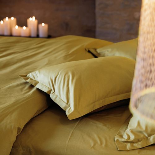 Drap Plat 240x300 Cm Percale De Coton Manoir Vert Jasmin