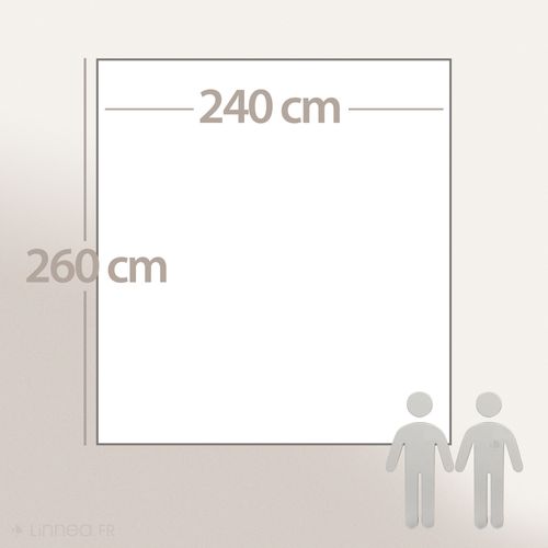 Couverture En Laine Mélangée 240x260 Cm Osloo Beige Lin