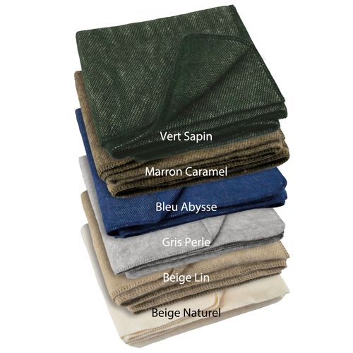 Couverture En Laine Mélangée 220x240 Cm Osloo Gris Perle