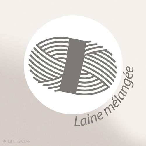Couverture En Laine Mélangée 220x240 Cm Osloo Gris Perle