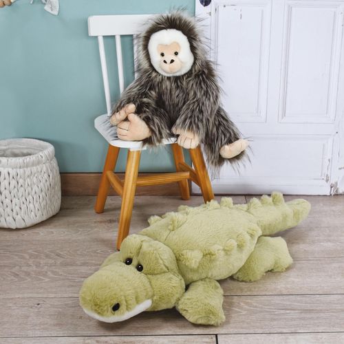 Peluche Singe Capucin 45 Cm Polyester Dans La Foret Tropicale Marron