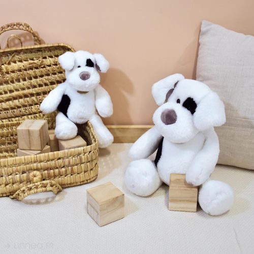 Peluche Chien 40 Cm Polyester Collection Noopy Blanc/noir
