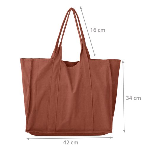 Sac De Plage En Lin Et Coton Lavé 42x34 Cm Atakama Vert Mousse