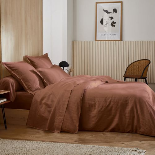Taie D'oreiller 50x70 Cm Satin De Coton Grand Hôtel Marron Cuir