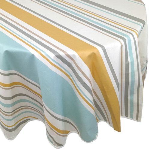 Nappe Ovale 170x240 Cm Coton Zoé Beige Moutarde