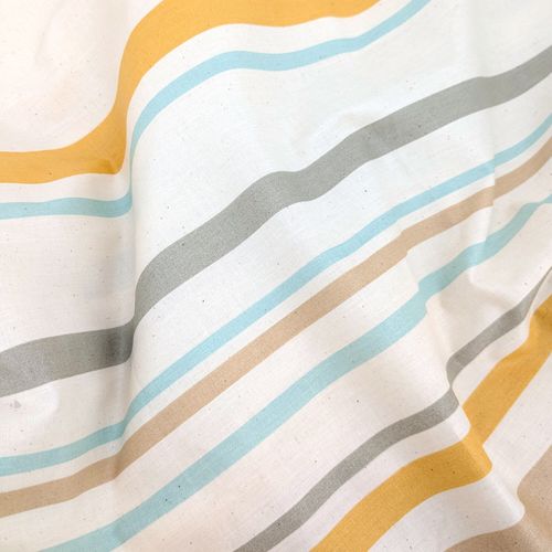 Nappe Ovale 170x240 Cm Coton Zoé Beige Moutarde